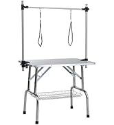 Donext 36" Dog Grooming Table, Adjustable Grooming Tables at Home With Arm/Noose/Mesh Tray, Maxim...