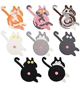beinkmake 8Pcs Cute Cat Coasters Drink Coaster Cat Gifts for Cat Lovers Knitted Coasters Woven Cu...