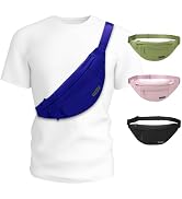 MAXTOP waist Pack with 4-Zipper Pockets for Women Men Large Cross Body Bag for Enjoy Sports Worko...