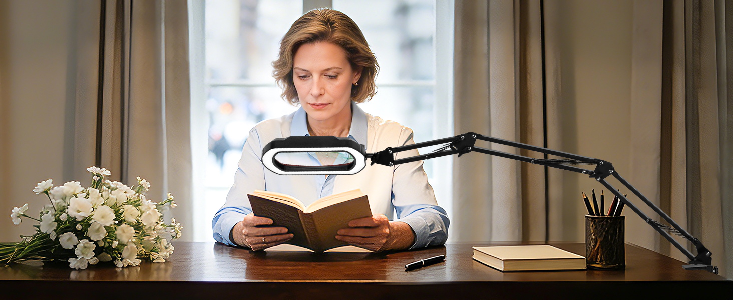 bench magnifier with light magnifier clamp lamp magnfyiing lamp magnifier with light for crafts