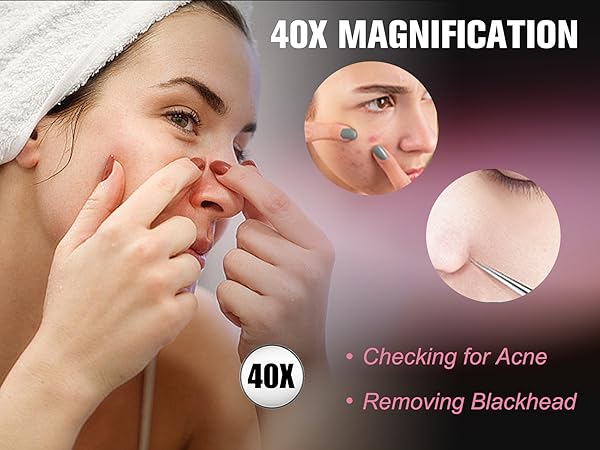 40x magnifying mirror
