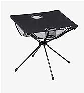 PORTAL Folding Camping Table, Ultralight Compact Aluminum Mesh Table with Carrying Bag, Small Bea...