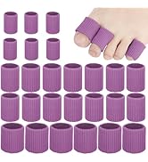 26 Pieces Toe Cushion Tube 0.98 Inches Toe Tubes Sleeves 3 Different Size Soft Gel Corn Pad Prote...