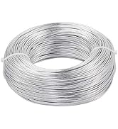 Pandahall 328 Feet Silver Aluminum Craft Wire 15 Gauge Flexible Metal Wire for Jewelry Making