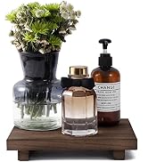 Small Bathroom Counter Organizer Wooden Decorative Trays Rectangular Cosmetic Holder for Kitchen,...