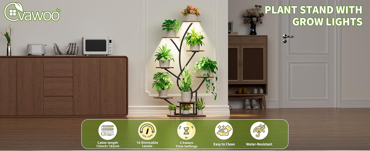 plant stand with grow lights