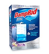DampRid Lavender Vanilla Hanging Moisture Absorber, 16 oz., 3 Pack - Eliminates Musty Odors for F...