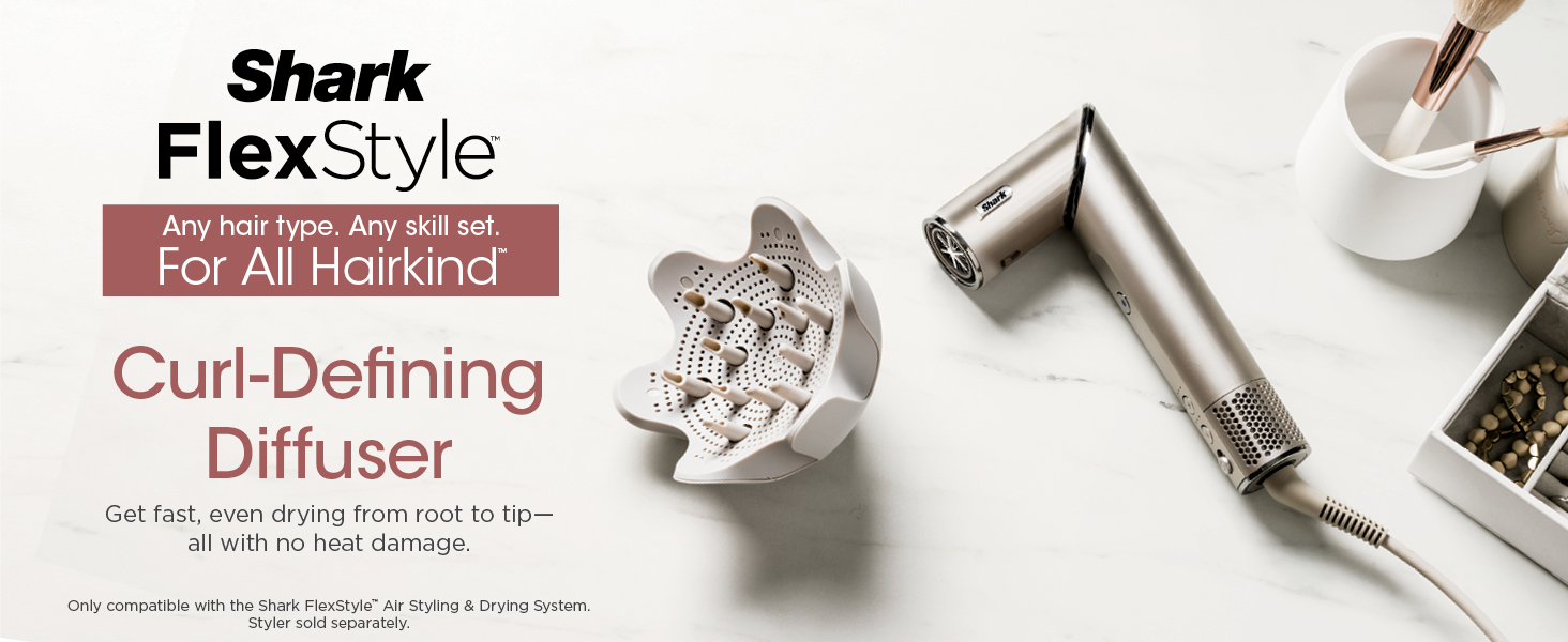 Flex Style. Any hair type. Any skill set. For All Hairkind Curl-Defining Diffuser
