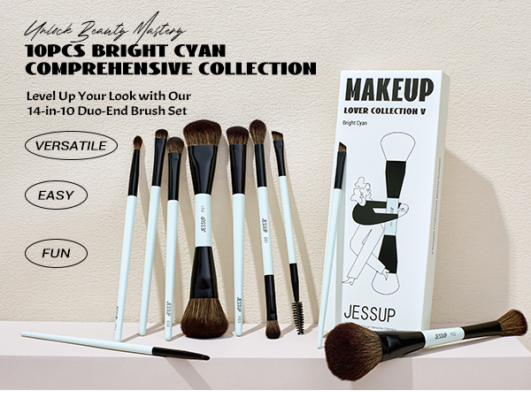 Jessup makeup brushes set
