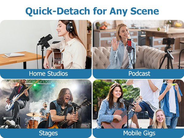 Floor Microphone Stand -Full-Scene Compatibility