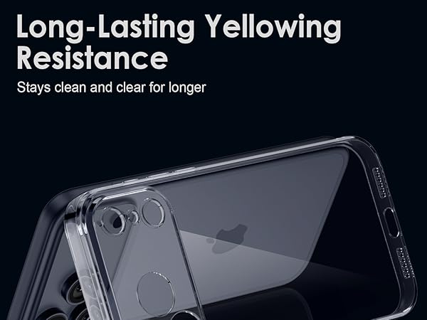 iPhone 17 pro case with anti-yellowing feature, designed to absorb hit and reduce drop impact.