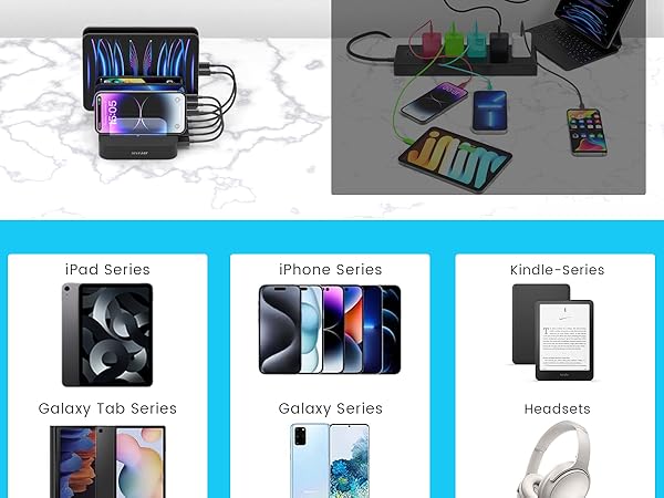 phone charging station black