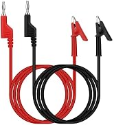 SWANLAKE 2-Piece Banana Plug to Alligator Clip Test Leads, 1000V 15A 3.5ft/1M Multimeter Electric...