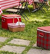 misaya 4 Packs 54 x 120 Inch Buffalo Disposable Table Cloth, Waterproof Plastic Tablecloth, Recta...