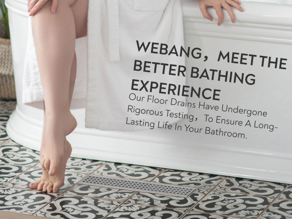 brushed linear shower drain