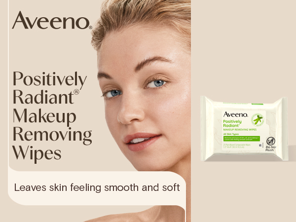 Aveeno Positively radiant makeup wipes for bright skin