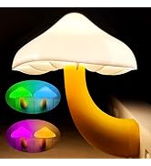 iBetterLife Mushroom Sensor LED Night Light Plug-in 7 Color Changing Magic Mushroom Lamp, Mini Dr...