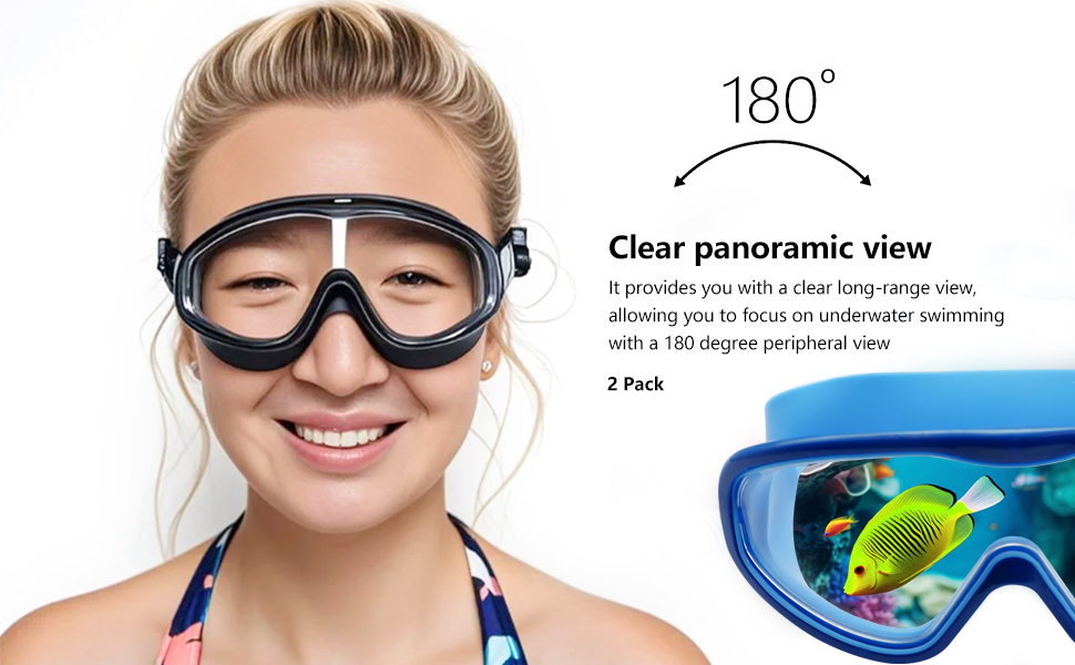 180 ° panoramic swimming goggles, swimming without boundaries