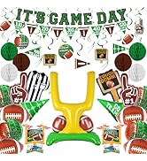 Football Party Decorations Kit: Tailgate & Football Birthday Party Supplies with Banner, Swirl St...