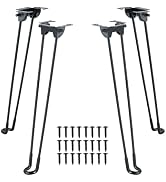 AMGSH Folding Hairpin Table Legs 16.5” / 420 mm, 4PCS DIY Furniture Legs, Heavy Duty Foldable Met...