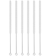 Dosanlues Straw Cleaner Brushes Sets, 12 Inch 6 Pieces Extra Long Nylon Bristles and Stainless St...