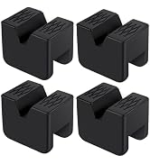 FEAOXYO 4-Pack Car Jack Stand Pads, Fits 3 Ton Rubber Jack Pad Adapter with Non-Slip Ridges, Univ...