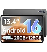 TECLAST Android 16 T65 13.4 inch Large Tablet, 20GB+128GB,120Hz 1920x1200 IPS Display,2.2Ghz Octa...