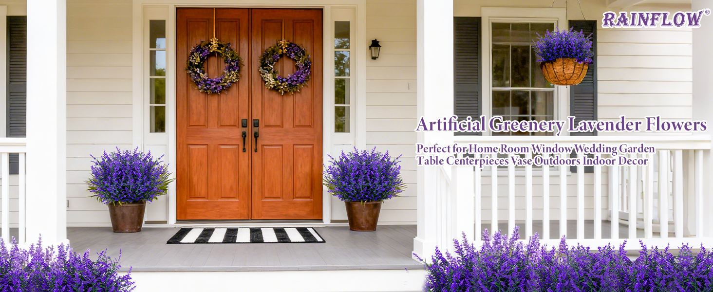 Artificial Greenery Lavender UV Resistant for Indoor Outside Decor Wedding Tabl