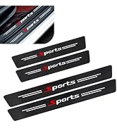 YAWUROU 4 PCS Car Door Sill Protectors, Carbon Fiber Threshold Guard Sticker, Self-Adhesive Car D...