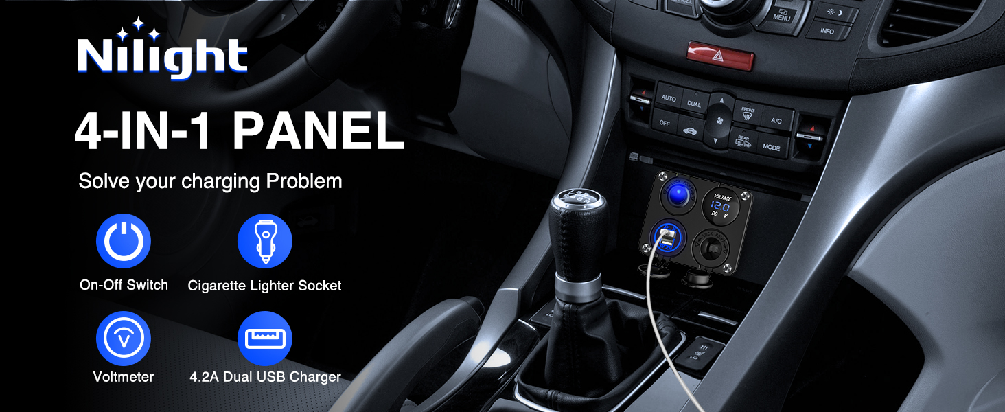 4 in 1 multifunctional switch panel