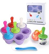 JBYAMUS Silicone Popsicle Molds, Ice Pop Molds, Storage Container for Homemade Food, Kids Ice Cre...