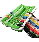 Fbshicung 30 Positions Floss Organizer Embroidery Shelf Thread Organizers for Cross Embroidery Th...