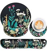 QOMOLAMA Mouse Pad with Wrist Rest Set, 3-in-1 Wrist Support Mouse Pad Set,Gaming Mouse Pad with ...