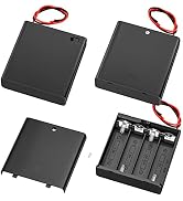 DaierTek 4 AA Battery Holder with Switch 6V Battery Case Holder with Cover 4 Slots 1.5V AA Batter...