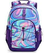 Choco Mocha Purple Backpack for Teen Girls, Travel School Backpack for Girls Middle School Large ...