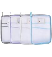 4-Pack Mesh Bags with Zipper – Stationery Folder Organizer Bag Set for School, Office, and Subjec...