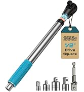 Seesii 1/2" Offset Extension Wrench, Impact Ratchet in Tight Repair | Socket Adapters (1/4", 3/8"...