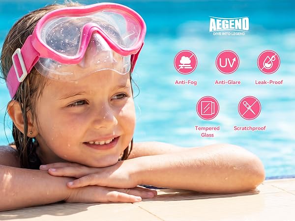 swim goggles with nose cover