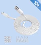 ANLINK 10ft 3M USB C Cable-Flat Type, Charging and Data Sync, USB A to USB C Cord for Home Securi...