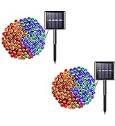 amadecohome 2 Pack 200 LED Solar String Lights, 85.2ft 8 Modes Waterproof Solar Christmas Lights ...