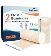 Lataala Premium Elastic Bandage Wrap,2 Pack 4in,Compression Bandage for Legs, Ankle, Knee,Foot,Bo...