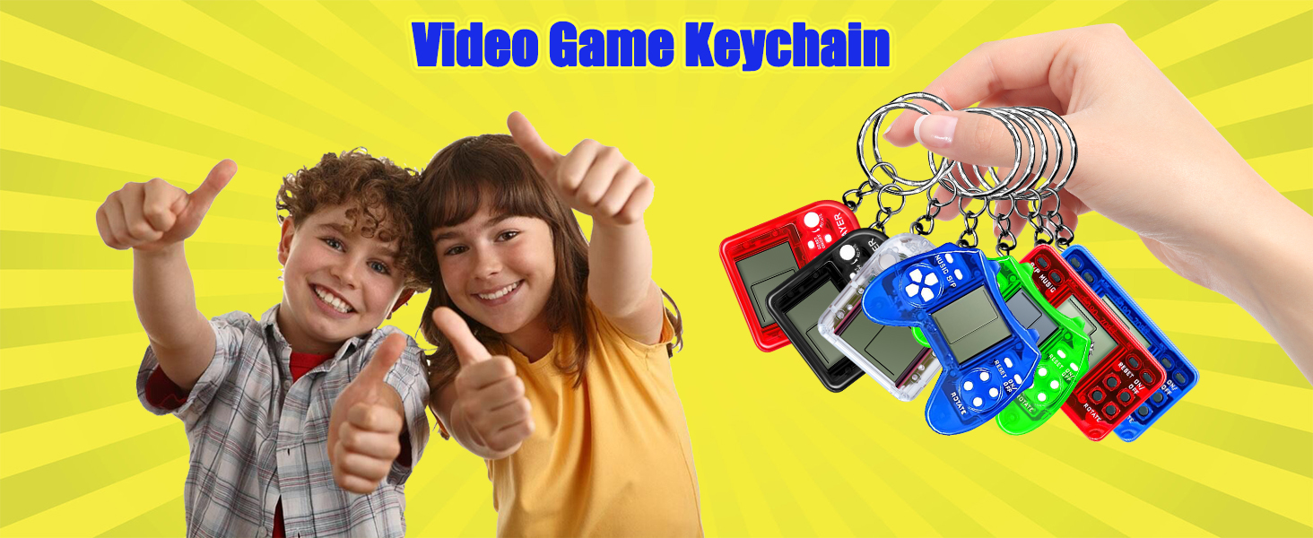 DOEA 18 Pack Video Game Keychain Party Favors