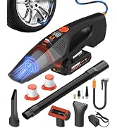 Viewmax 2-in-1 Car Vacuum and Tire Inflator - 20V Cordless Handheld Vacuum Cleaner & 150PSI Air P...