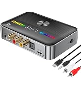 Bluetooth 5.3 Transmitter Receiver 2-in-1 Bluetooth Adapter HiFi Audio Bluetooth Receiver with LE...