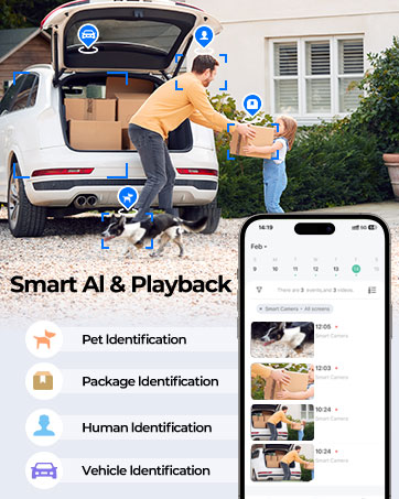 indoor outdoor cameras for home secuirty smart AI