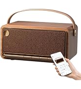 Edifier Retro Wood Bluetooth Speaker, Wireless Portable Speakers with 40W Hi-Res Audio, Stereo Pa...