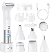 Bikini Trimmer for Women - 6 in 1 Electric Razors for Women, Cordless Rechargeable Electric Shave...