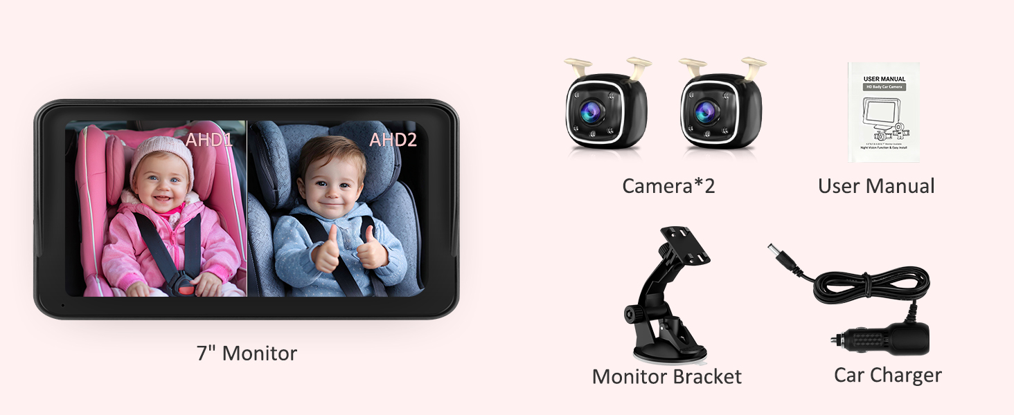 Easy No-Damage Install Ideal Car Seat Monitor for Parents and Pet Owners