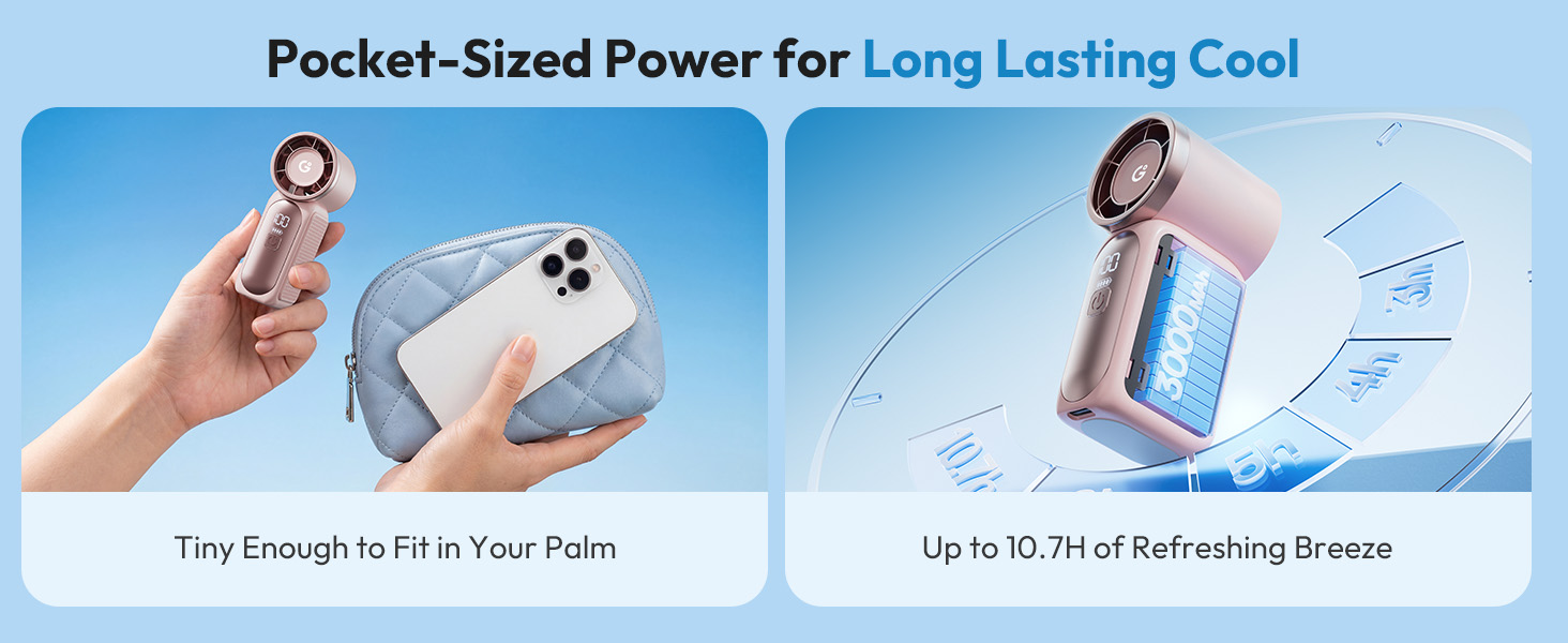 mini handheld portable fan