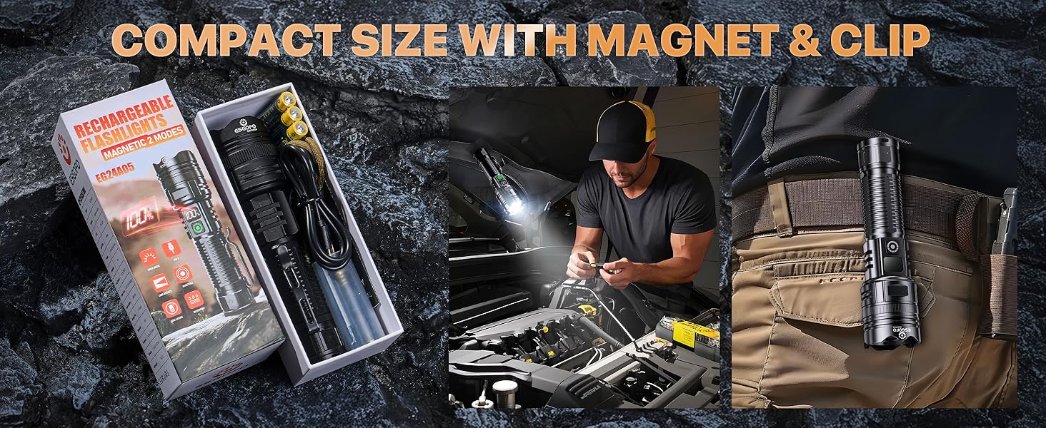 ESGOFO SUPER BRIGHT RECHARGEABLE FLASHLIGHTS HIGH LUMENS